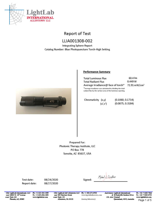Blue Photopuncture Torch