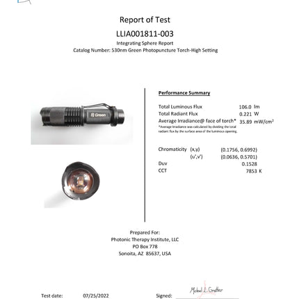 Green Photopuncture Torch