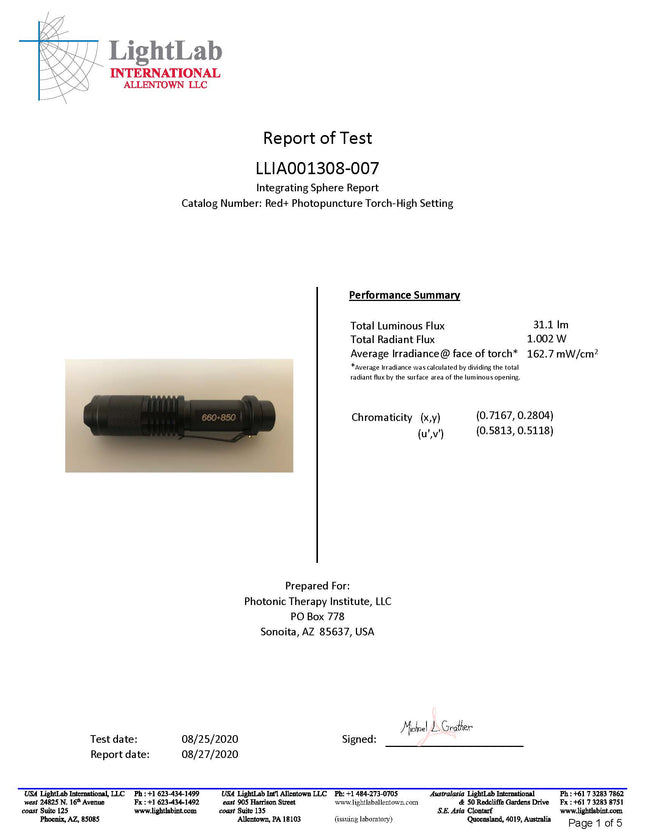 Red+2 Photopuncture Torch